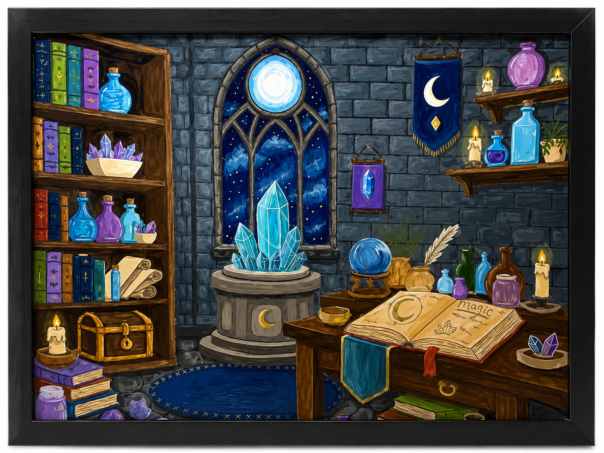 The Crystal Scholar — Building a Study Around Moonlight and Magic